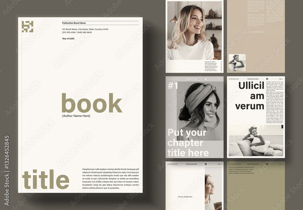 Minimal Book Layout Template Design Stock Template | Adobe Stock