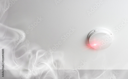 fire alarm sensor on white background