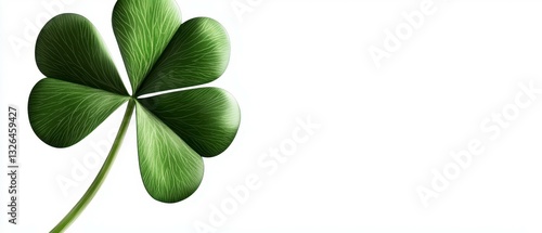 Realistic Four Leaf Clover Symbol of Good Fortune Irish Luck and Celebration of St Patricks Day