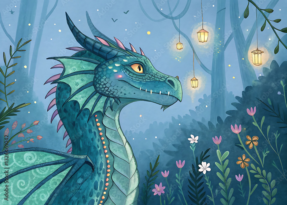 A fantasy dragon with fairy-tale details, made in an exquisite artistic style. A fantasy dragon with fairy-tale details, made in an exquisite artistic style.