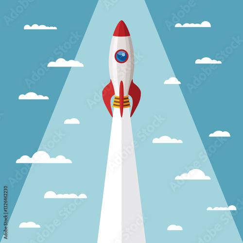 Vector concept of start up new business project.