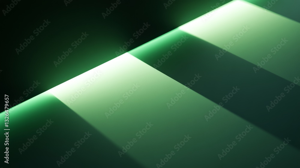 Abstract Green Light Beams in a Dark Room Abstract Green Light Beams in a Dark Room