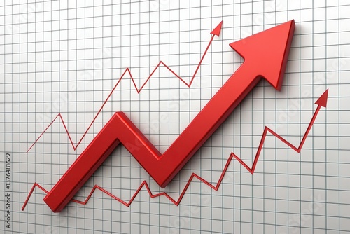 Free Download Business development and dynamic growth for success. Growing financial graph with an upward trend represented by a red arrow. - GFXLoad