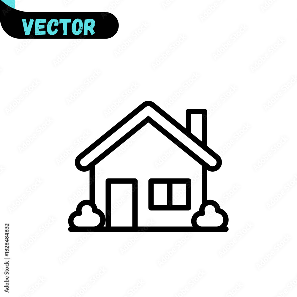Fototapeta premium residential icon.