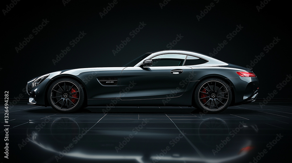 Gray Modern Vehicle: Sleek Design and Gently Reflective, Reflecting Clean Aesthetics and Minimalist Elegance Gray Modern Vehicle: Sleek Design and Gently Reflective, Reflecting Clean Aesthetics and Minimalist Elegance