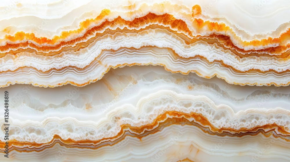 Intricate Layers of Natural Agate Stone with Warm Tones and Patterns Intricate Layers of Natural Agate Stone with Warm Tones and Patterns