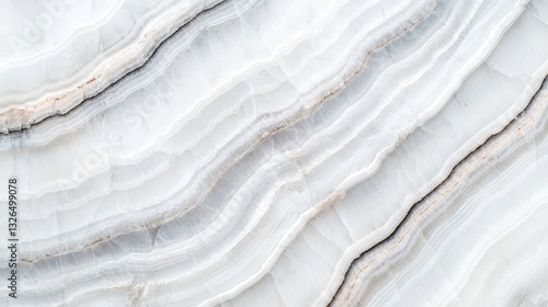 Elegant White Onyx Texture with Natural Layers and Patterns