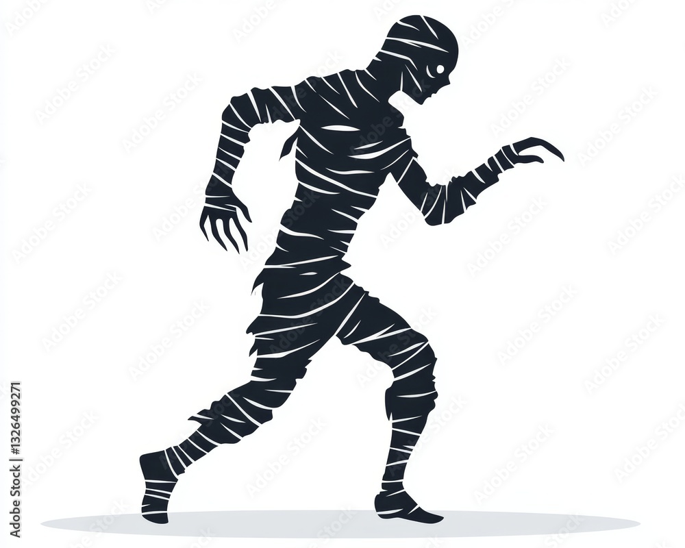 Mummy Silhouette: A Spooky and Eerie Halloween Icon Mummy Silhouette: A Spooky and Eerie Halloween Icon