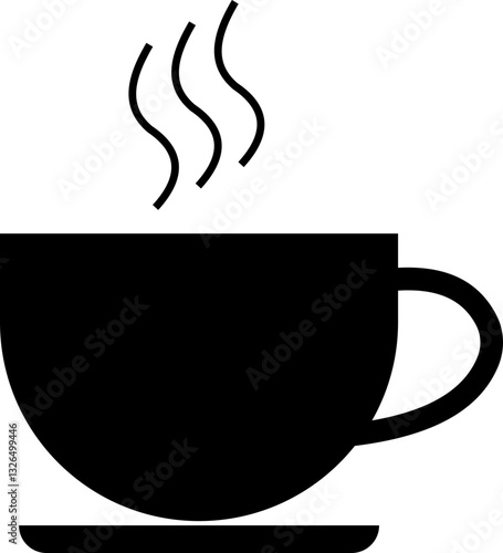 Cup of coffee icon. Cup flat icon. Thin line signs for design logo, visit card, etc. high-quality outline symbol for web design or mobile app. Cup outline pictogram. on transparent background