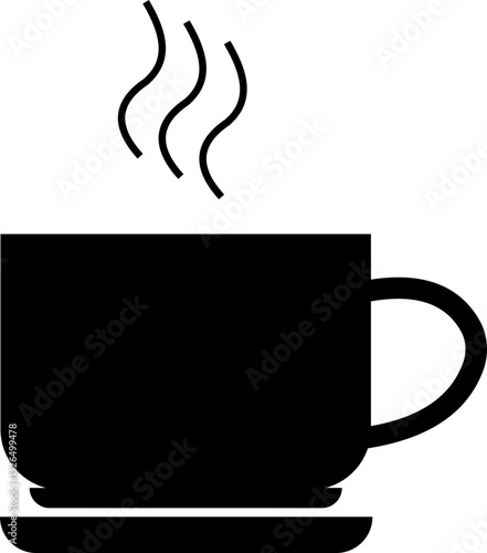 Cup of coffee icon. Cup flat icon. Thin line signs for design logo, visit card, etc. high-quality outline symbol for web design or mobile app. Cup outline pictogram. on transparent background
