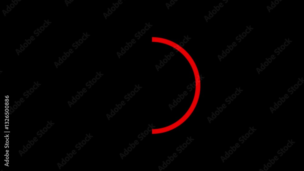 Digital loading or progress complete animated on a black background.Loading bar with circle loading animation on a black background. Digital loading or progress complete animated on a black background.Loading bar with circle loading animation on a black background.