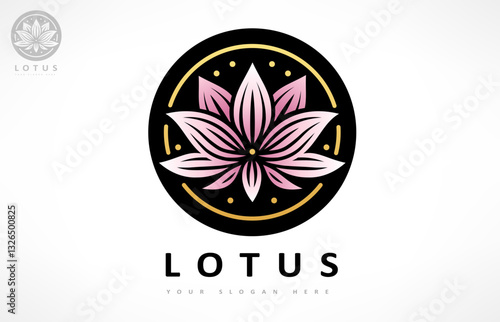 Lotus flower logo vector design