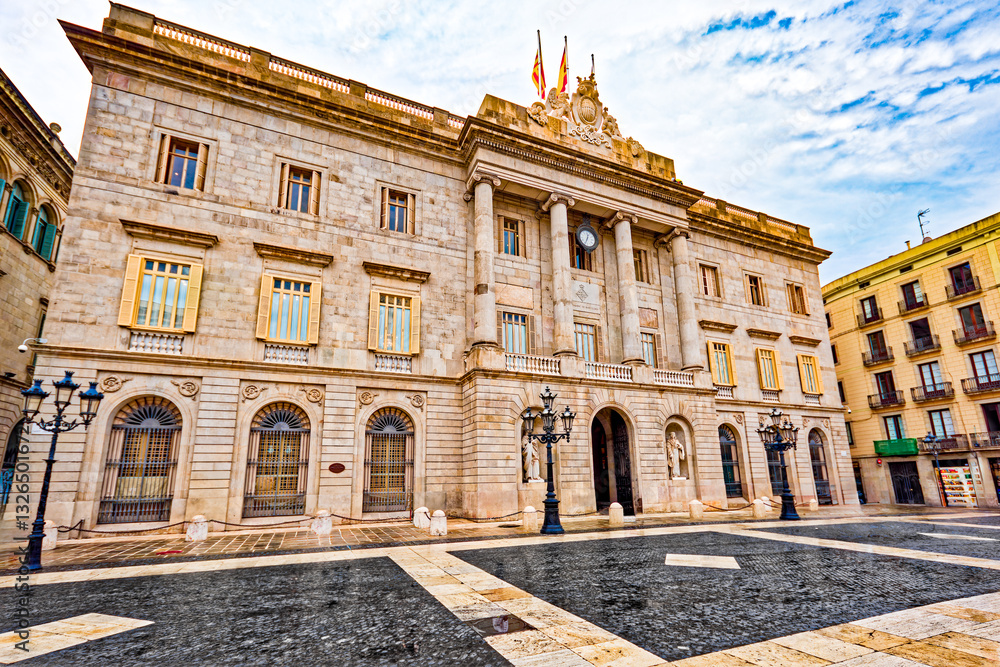 Saint James's Square -Palace of the Generalitat of Catalonia,City Hall.