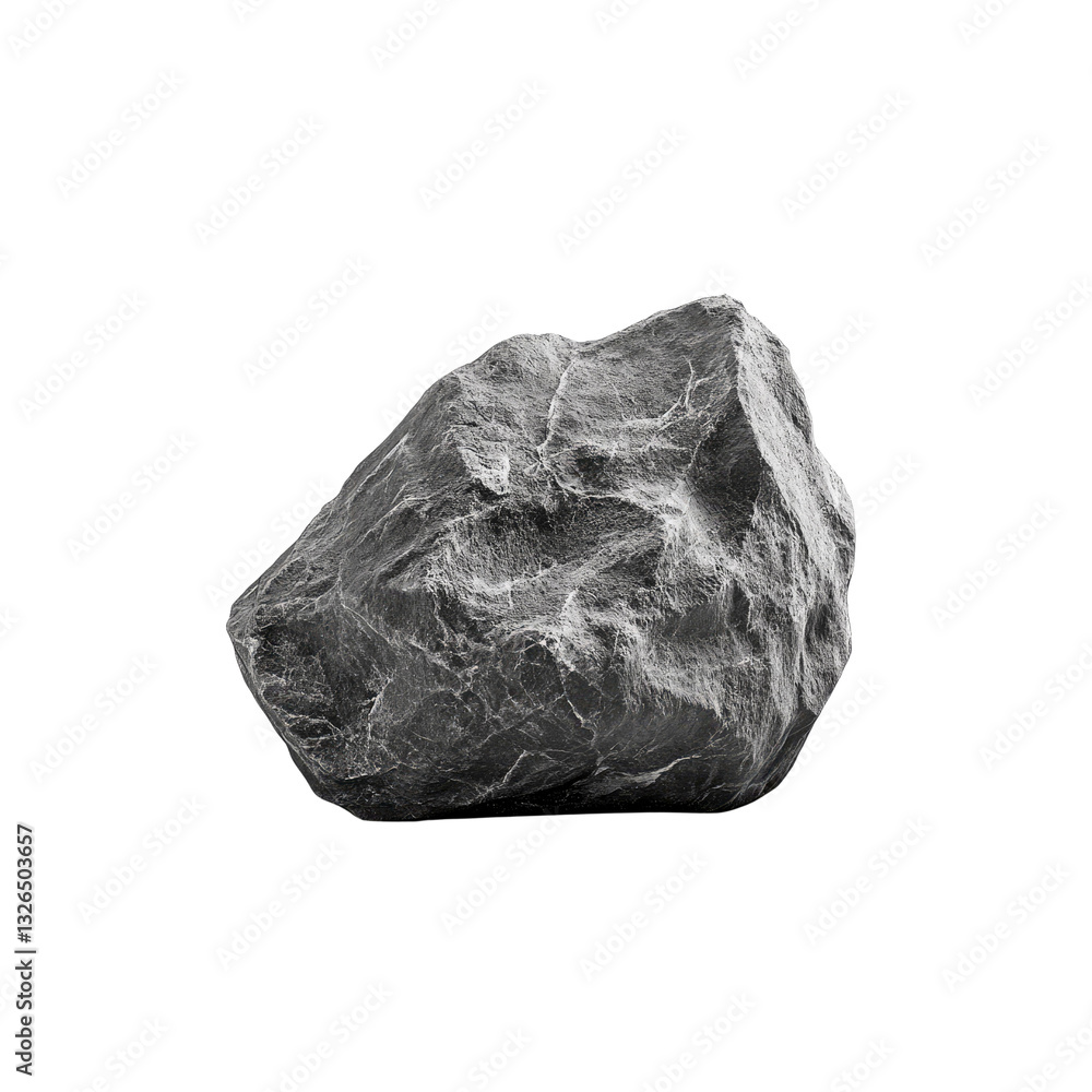Single Grey Stone Isolated on Transparent background Single Grey Stone Isolated on Transparent background