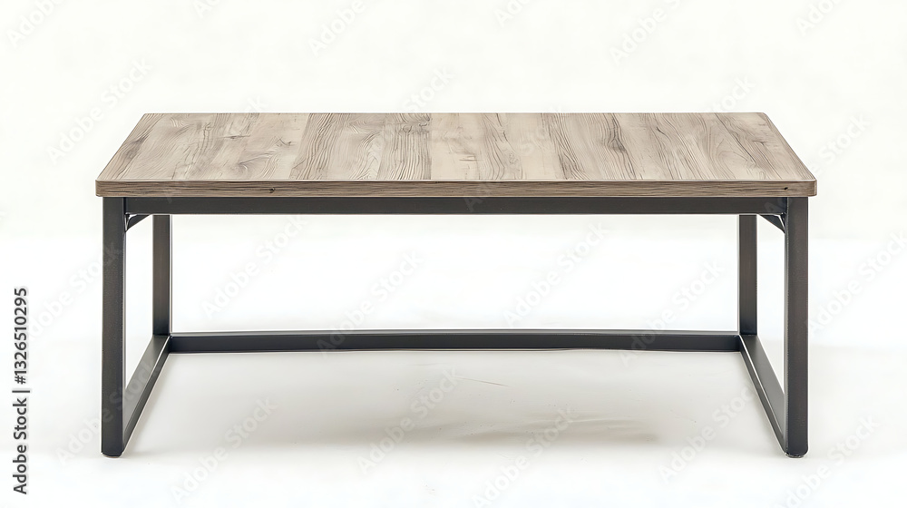 Simple Coffee Table with Wooden Top and Metal Legs
Simple Coffee Table with Wooden Top and Metal Legs