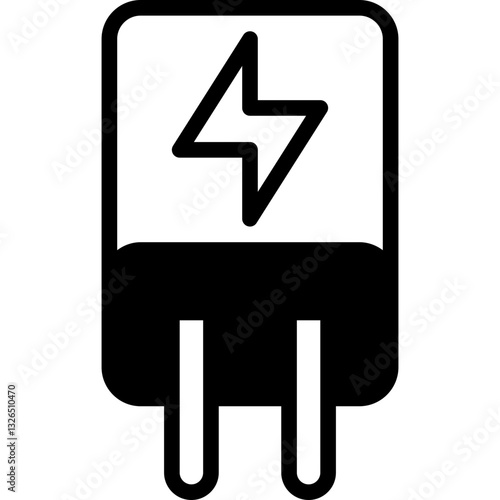 adapter solid line icon