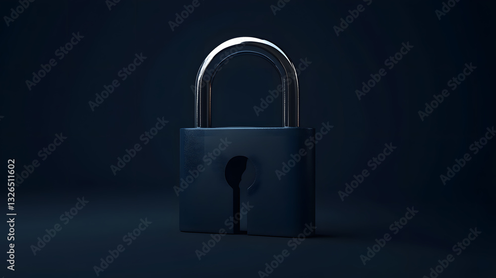 Fototapeta premium Professional Approved Lock Illustration Isolated Background for Secure Access Concepts