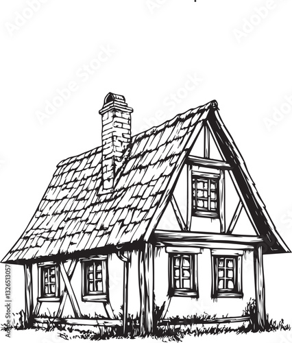 old house sketch