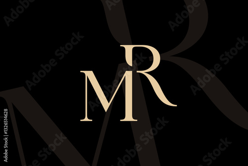 RM or MR letter logo icon design. Classic style luxury initials monogram.