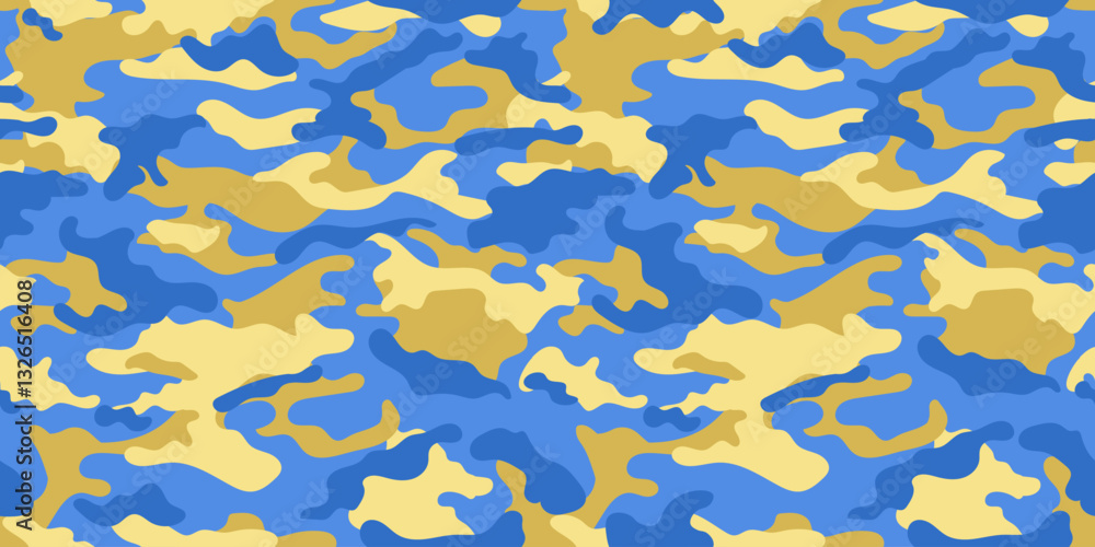 Obraz premium Fashionable camouflage pattern for clothing design. Colorful camouflage military pattern