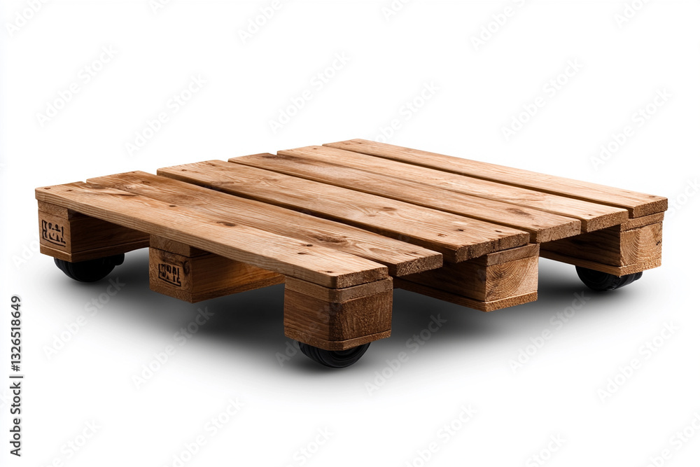 a pallet is placed on the ground, with a white background and a high-definition photography effect a pallet is placed on the ground, with a white background and a high-definition photography effect