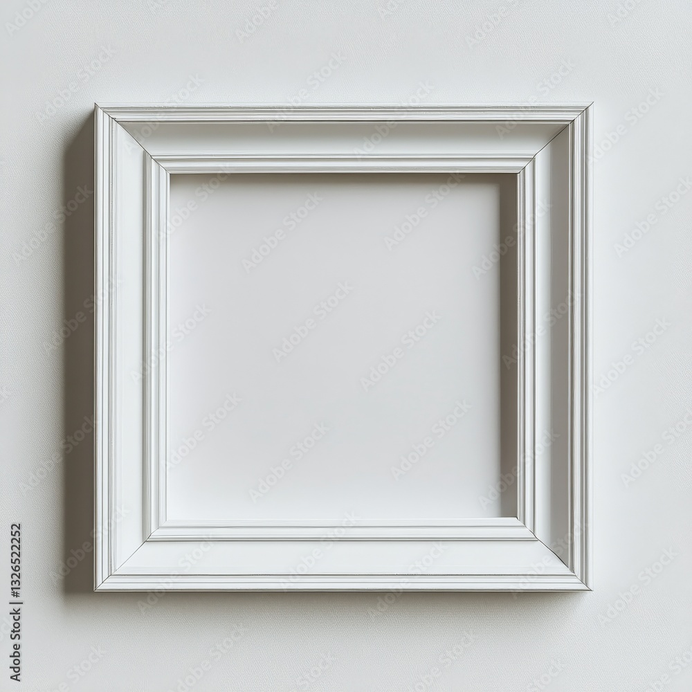 Elegant White Frame on Textured White Wall, Minimalist Decor, Interior Design Inspiration Elegant White Frame on Textured White Wall, Minimalist Decor, Interior Design Inspiration