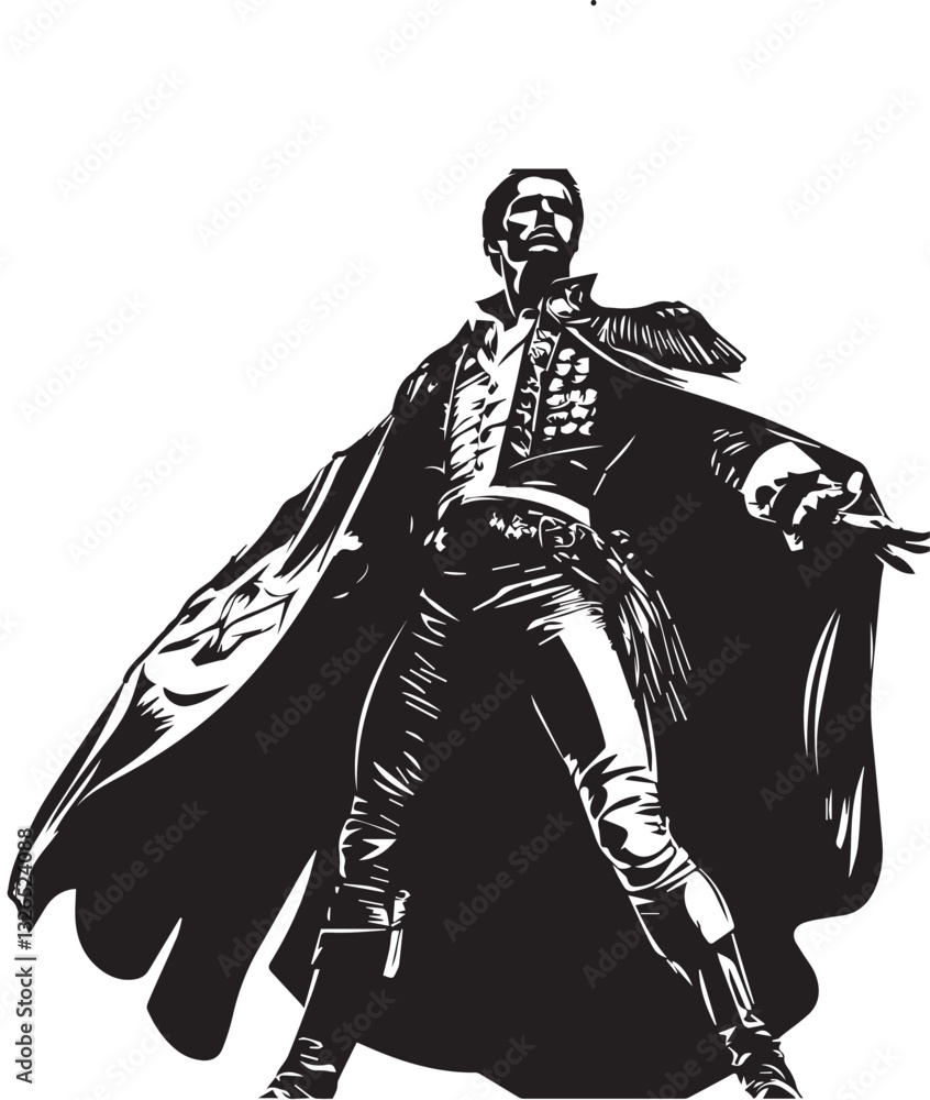 Obraz premium vector illustration of a matador