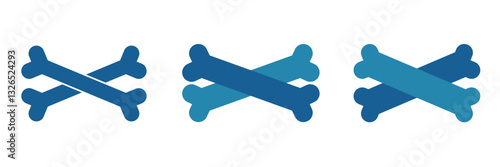 Bone silhouette, Dog Bone flat vector icon