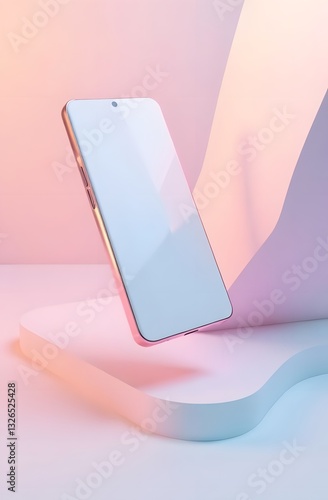 mobile phone with blue screen