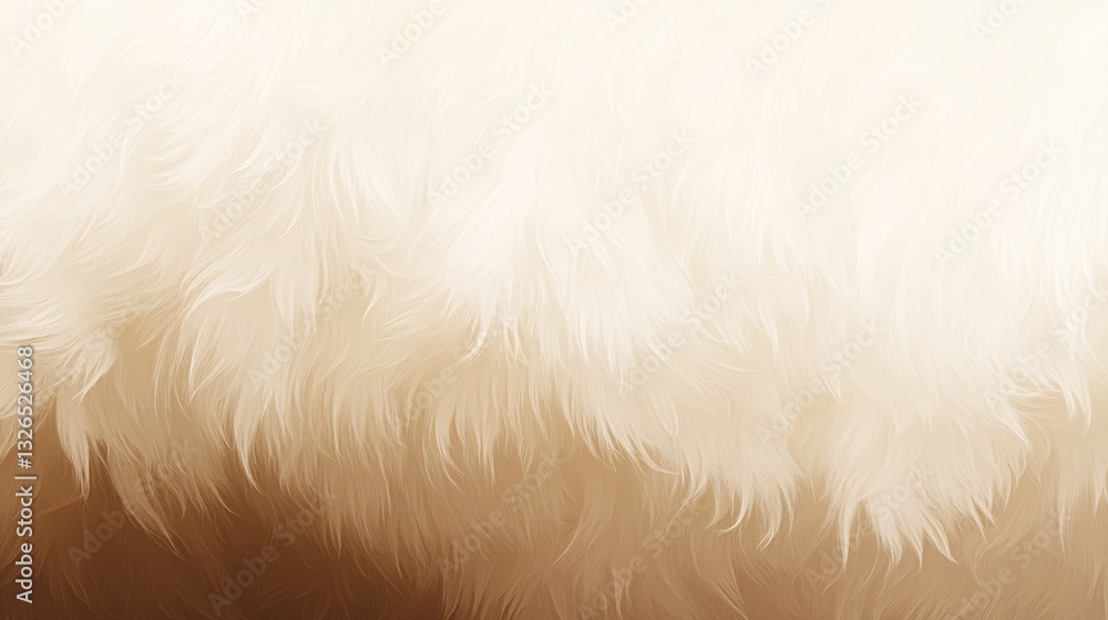 Fototapeta premium Soft fur-like gradients in warm brown and pale cream plain background