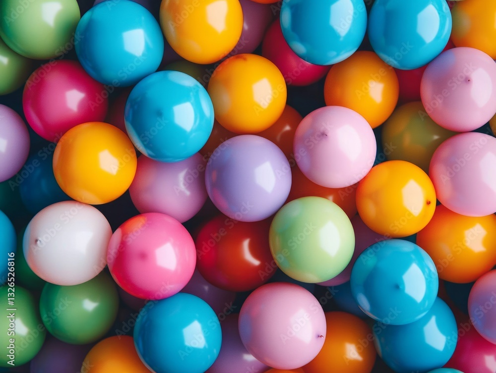 Fototapeta premium tons of colorful inflatable balloons background