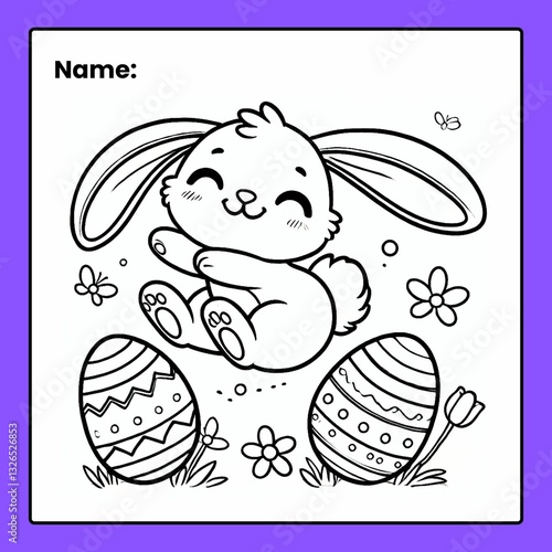 Easter Bunny Coloring Book: Hoppy Egg-citing Fun