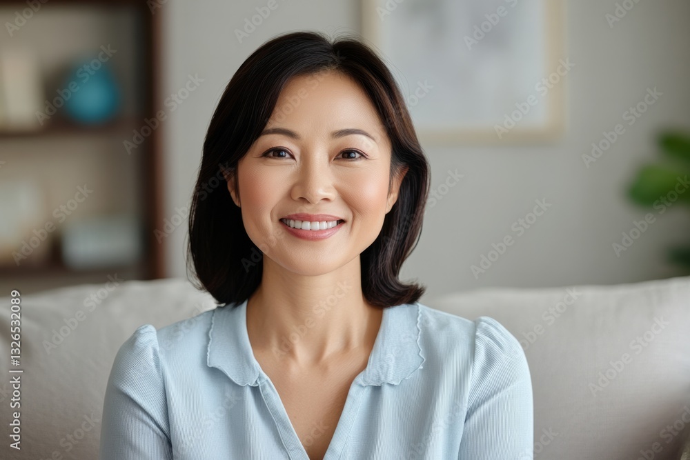 A friendly, smiling Asian woman in her early 30s, A friendly, smiling Asian woman in her early 30s,