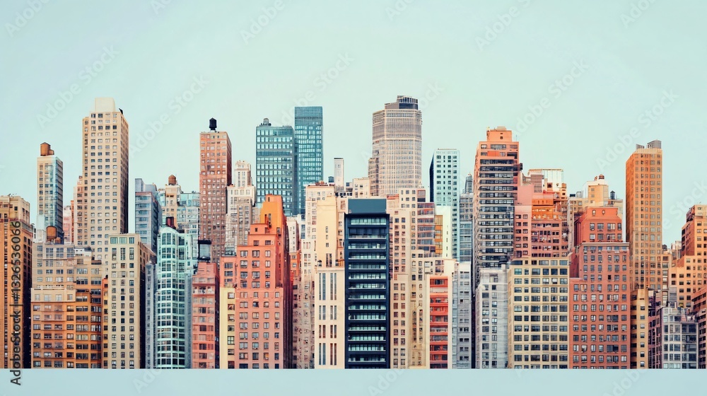 Fototapeta premium Architectural Diversity: Global Skylines Showcase Urban Variations and Modern Cityscapes