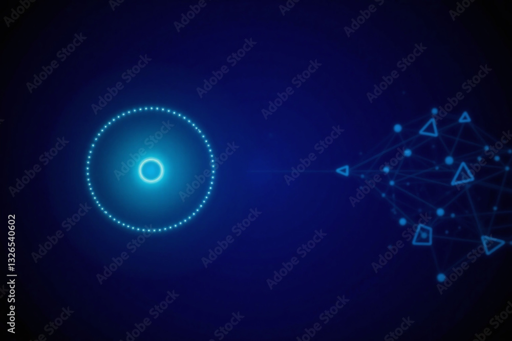 Fototapeta premium blue abstract background with a bright light in the middle