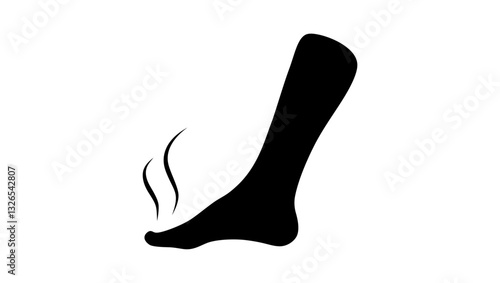 Legs Bad Smell, Black Isolated Silhouette