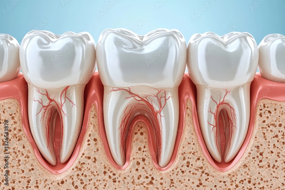 Dental Health Inflammation and Recession Overview with Healthy and Unhealthy Teeth Dental Health Inflammation and Recession Overview with Healthy and Unhealthy Teeth