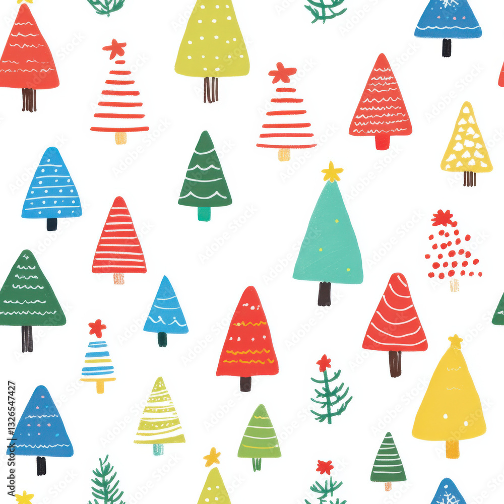 Seamless vector pattern featuring pastel green Christmas trees on a repeat background. Seamless vector pattern featuring pastel green Christmas trees on a repeat background.