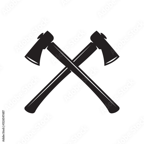 Two Axes. Vector illustration