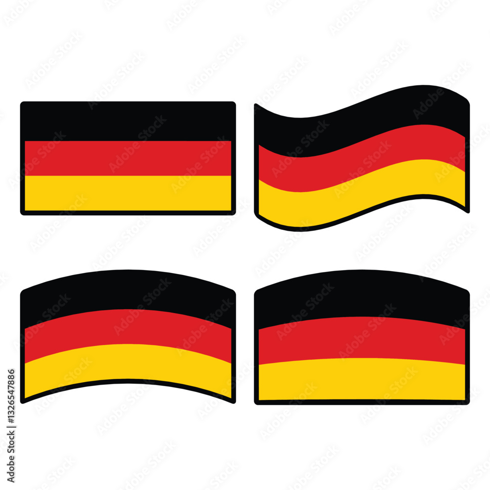 Obraz premium Germany flag wave vector illustration modern simple design