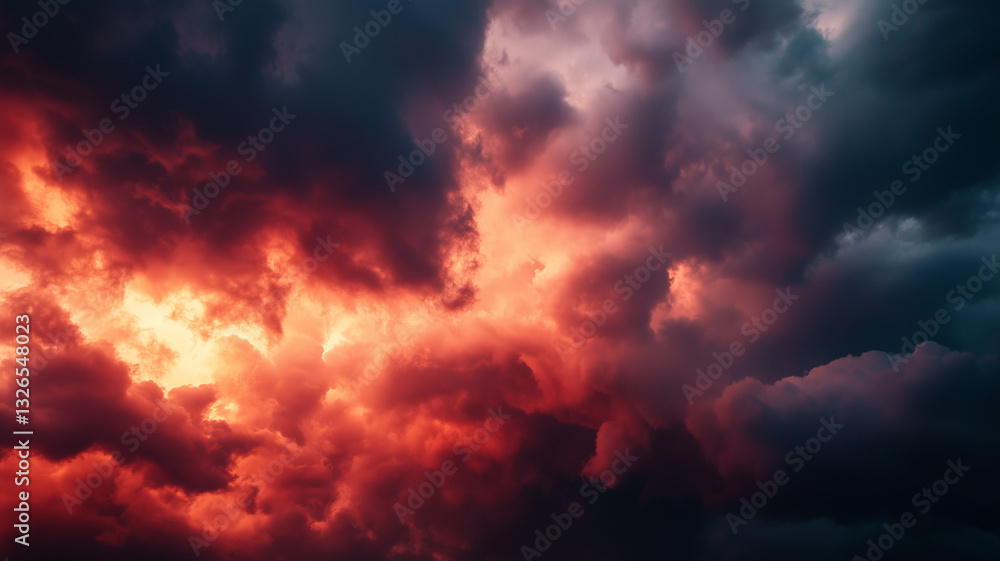 A stormy sky with deep black clouds, fiery red accents, and soft white highlights, perfect for a design-oriented background (1) A stormy sky with deep black clouds, fiery red accents, and soft white highlights, perfect for a design-oriented background (1)