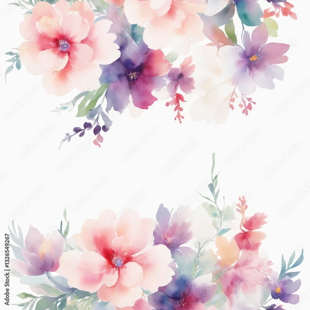 Fototapeta premium flores estilo acuarela