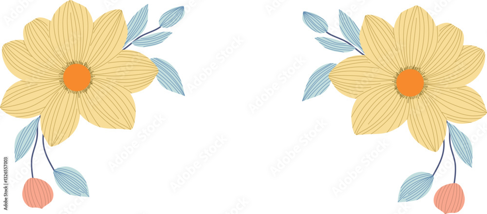 A beautifully crafted flower border with elegant botanical details, perfect for invitations, greeting cards, wedding designs, and decorative projects. A beautifully crafted flower border with elegant botanical details, perfect for invitations, greeting cards, wedding designs, and decorative projects.