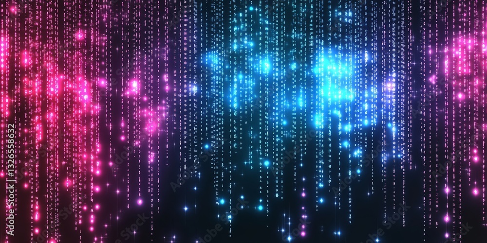 Digital Matrix Code Background Digital Matrix Code Background