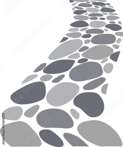 Pebble rock pathway Vector Illustration