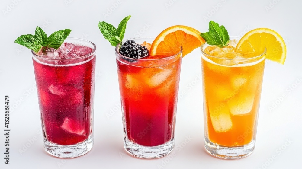Fototapeta premium Refreshing Fruit Drink Trio