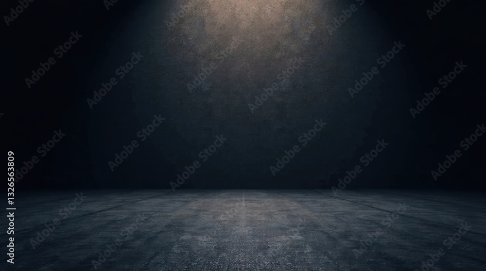 A Dark and Moody Industrial Setting with a Single Light Source Illuminating a Rough Concrete Floor and Wall A Dark and Moody Industrial Setting with a Single Light Source Illuminating a Rough Concrete Floor and Wall