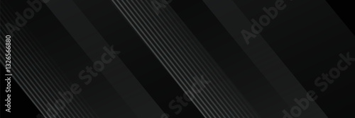 Black abstract background. Elegant dark diagonal shape elements. vector