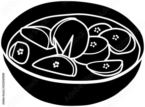 healthy illustration sweet silhouette banana logo dessert icon delicious outline iftar bowl food tasty coconut ramadan dish green indonesian shape and vector graphic background