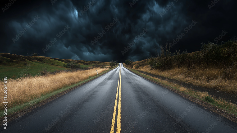 Naklejka premium the road to storm